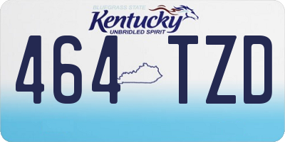 KY license plate 464TZD