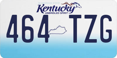 KY license plate 464TZG