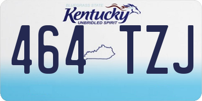 KY license plate 464TZJ