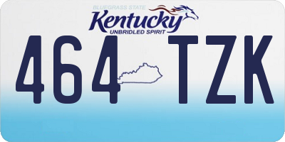 KY license plate 464TZK
