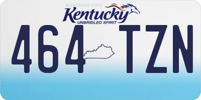 KY license plate 464TZN