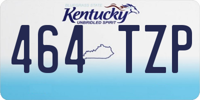 KY license plate 464TZP