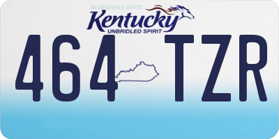 KY license plate 464TZR