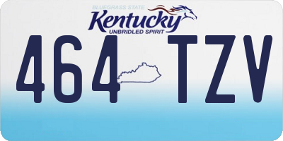 KY license plate 464TZV