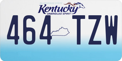 KY license plate 464TZW
