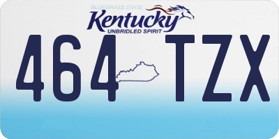 KY license plate 464TZX