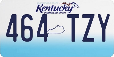 KY license plate 464TZY