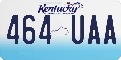 KY license plate 464UAA