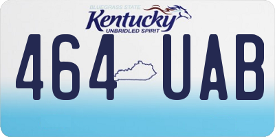 KY license plate 464UAB