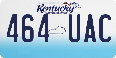 KY license plate 464UAC