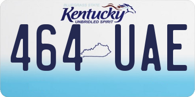 KY license plate 464UAE