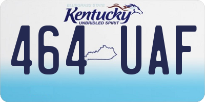 KY license plate 464UAF