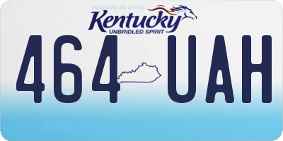 KY license plate 464UAH
