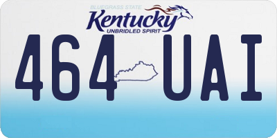 KY license plate 464UAI