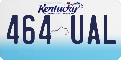 KY license plate 464UAL