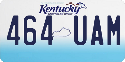 KY license plate 464UAM