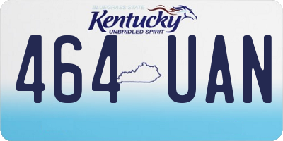 KY license plate 464UAN