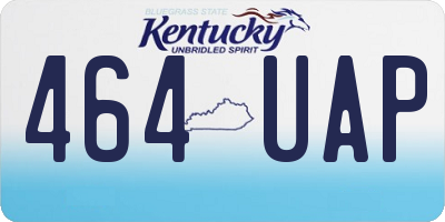 KY license plate 464UAP