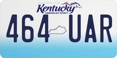 KY license plate 464UAR