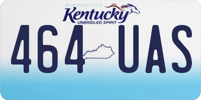 KY license plate 464UAS