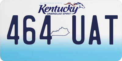 KY license plate 464UAT