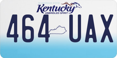 KY license plate 464UAX
