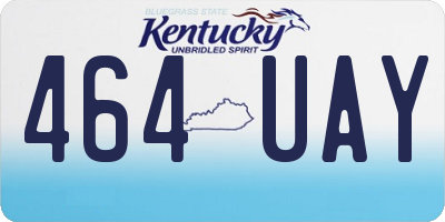 KY license plate 464UAY
