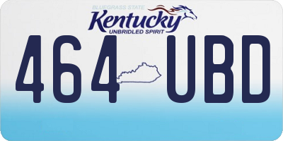 KY license plate 464UBD