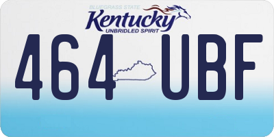 KY license plate 464UBF