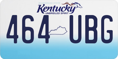 KY license plate 464UBG