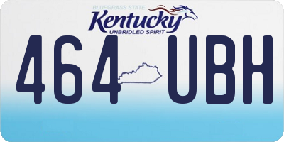 KY license plate 464UBH
