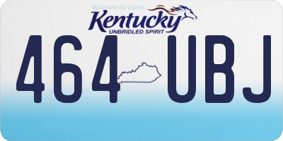 KY license plate 464UBJ