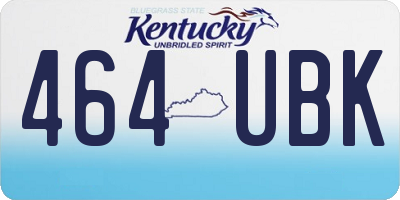 KY license plate 464UBK