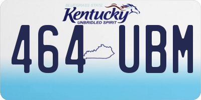 KY license plate 464UBM