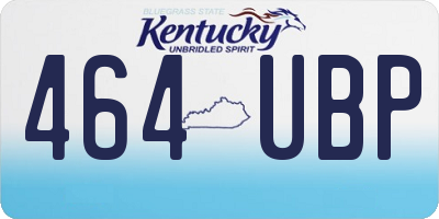 KY license plate 464UBP