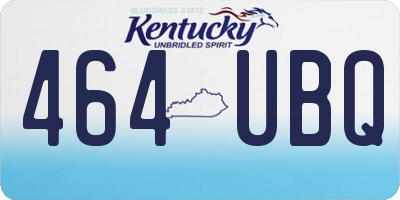 KY license plate 464UBQ