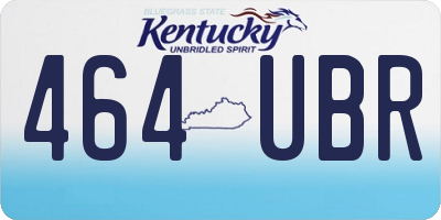 KY license plate 464UBR