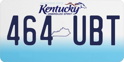 KY license plate 464UBT