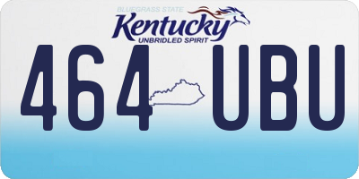 KY license plate 464UBU