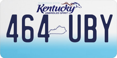 KY license plate 464UBY