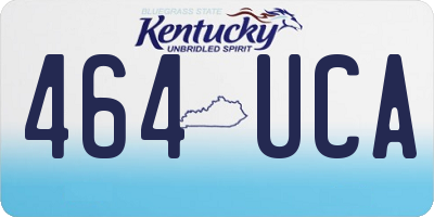KY license plate 464UCA