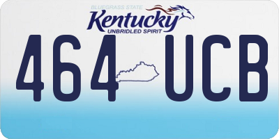KY license plate 464UCB