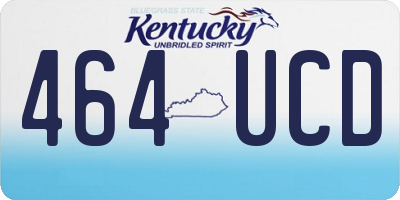 KY license plate 464UCD