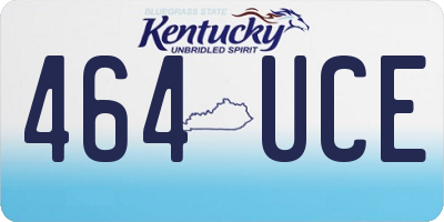KY license plate 464UCE