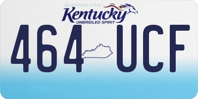 KY license plate 464UCF