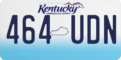 KY license plate 464UDN