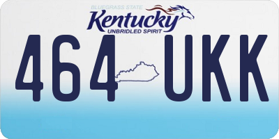 KY license plate 464UKK