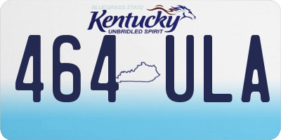 KY license plate 464ULA