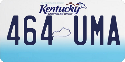 KY license plate 464UMA