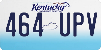 KY license plate 464UPV